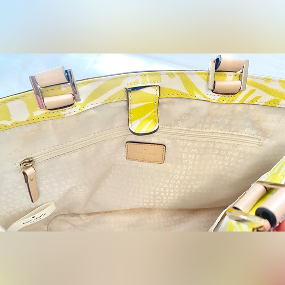 Kate Spade Grant Street Tropical Palm Juno Tote, Green Multi - Picture 6 of 16